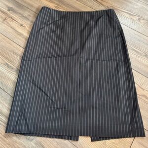 ANTONIO MELANI Black Pinstripe Pencil Skirt
